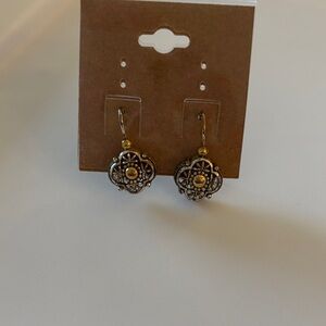 Vintage-Inspired Gold and Silver Earrings